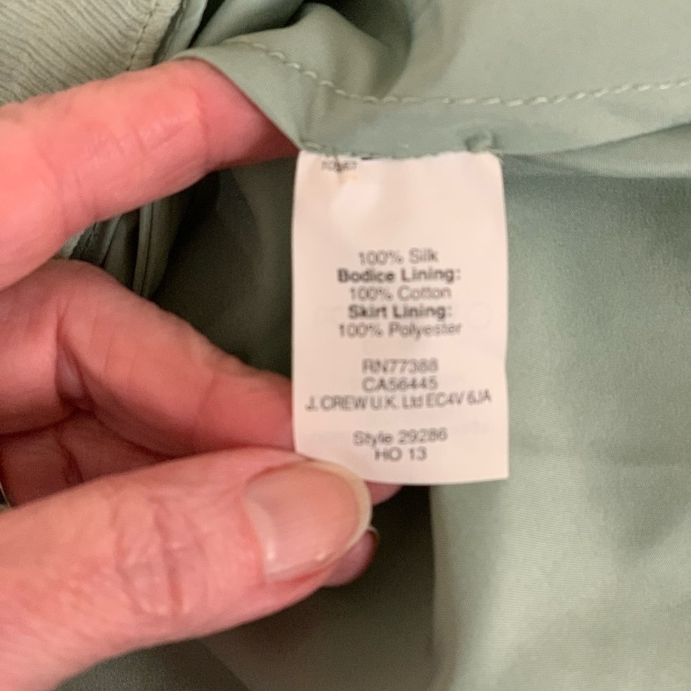 J Crew Arabelle mini dress strapless 💯 silk size 2 14 in pit #barbiecore#prom - Picture 4 of 5